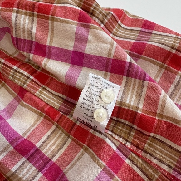 Trovata Birds of Paradis Lightweight Cotton Long Sleeve Button Up Plaid Size S - Picture 5 of 7